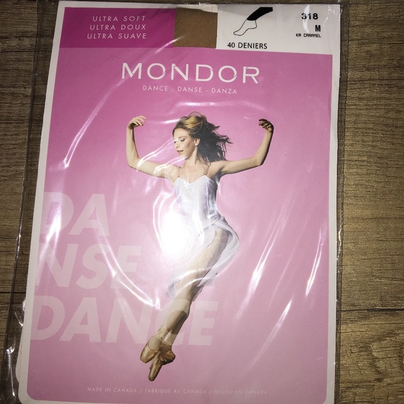 Footless Beige dance tights - Picture 1 of 4